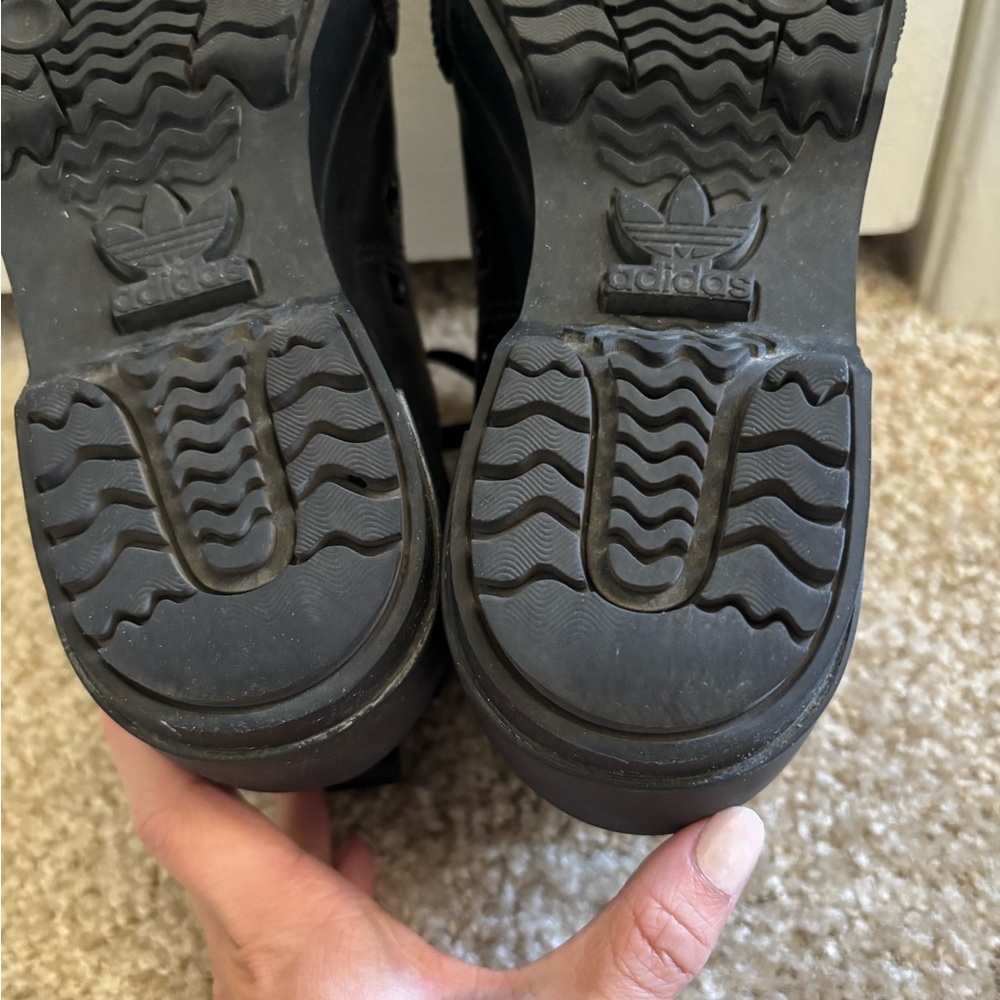 Adidas Nizza Trek Platform High Tops Core Black Rose Gold - Picture 8 of 9